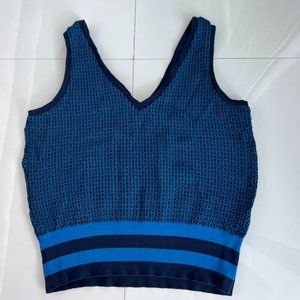 Zara Knitwear Short Sleeve Navy Blue Women Top Size M NWOT